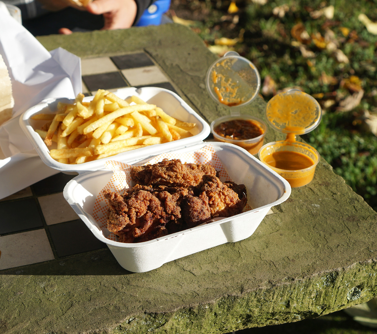 Bird | Gluten free chicken and chips with katsu curry and coconut jerk sauces | London | Islington