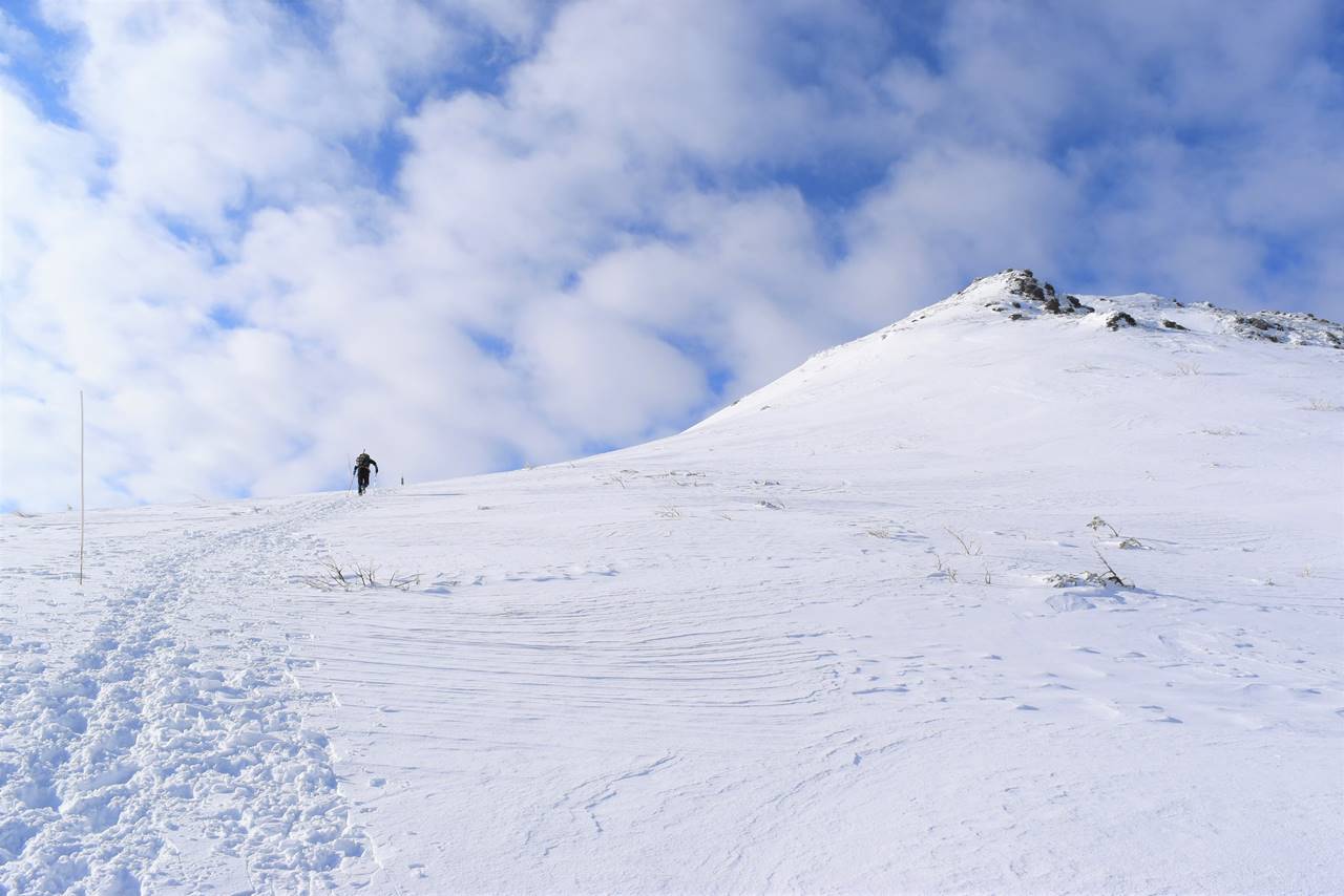 冬の安達太良山　雪山登山
