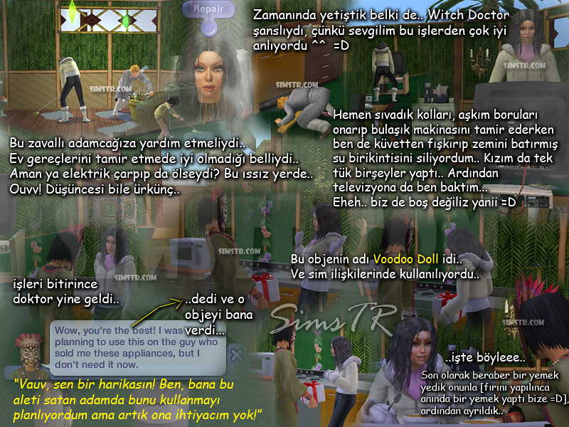 The Sims 2 Bon Voyage Twikkii Island Mysterious Hut Witch Doctor Cadı Doktor