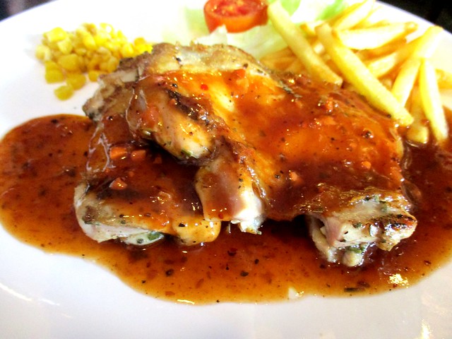 Le Cafe chicken chop with cola sauce