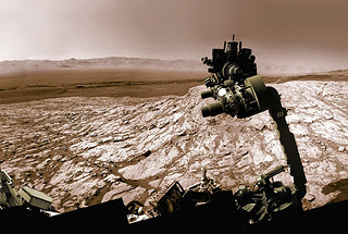 NASA’s Curiosity rover raised robotic arm