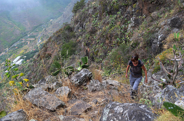Climbing out of Hermigua, La Gomera, Canary Islands