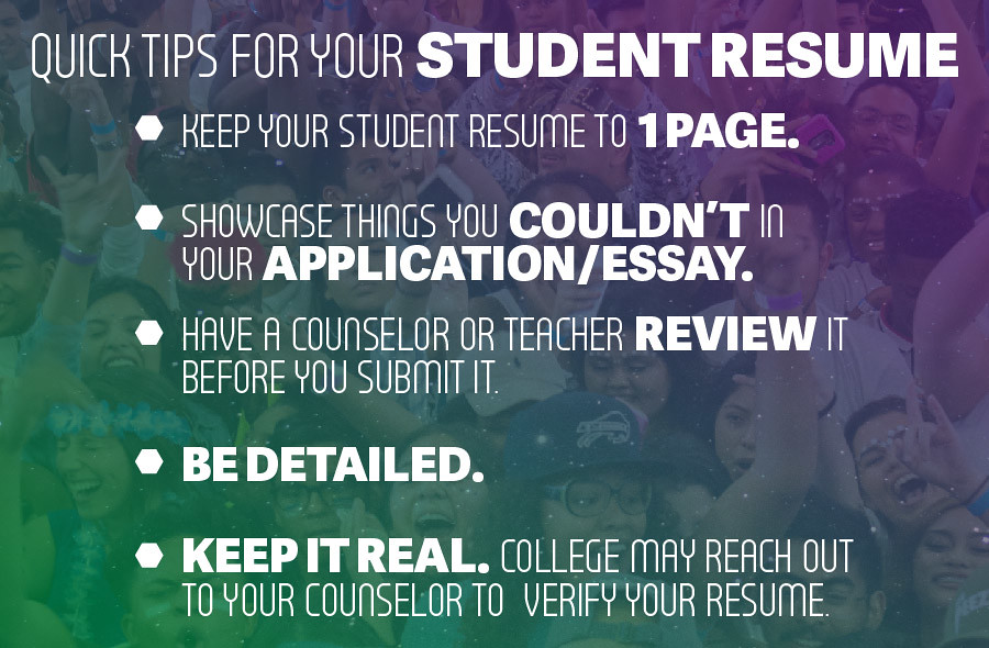 get schooled college exploration challenge student resume