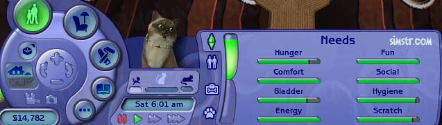 The Sims 2 Pets Adult Cat Needs