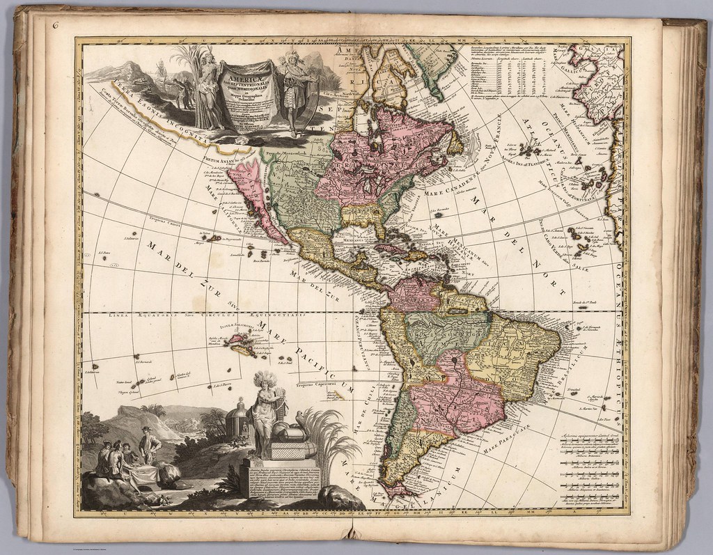 Map of Americas, 1740
