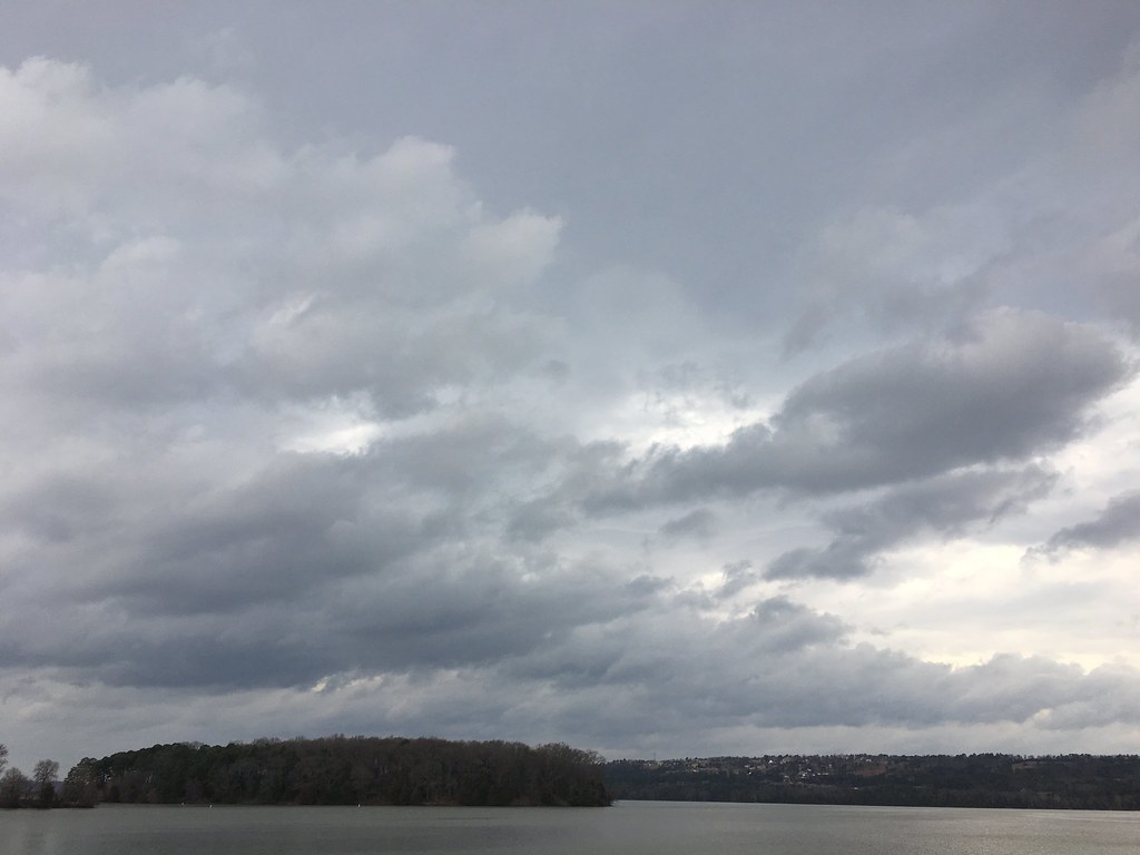 Today’s photo: Dark clouds over Illinois Bayou area of Lake Dardanelle at Russellville, Arkansas, February 20, 2018 (Apple iPhone 6s) 