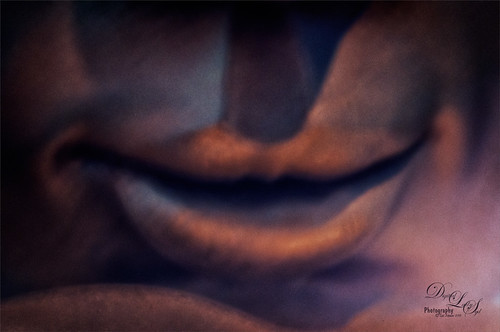Image of the smile from the Blowing Kiss Sculptor