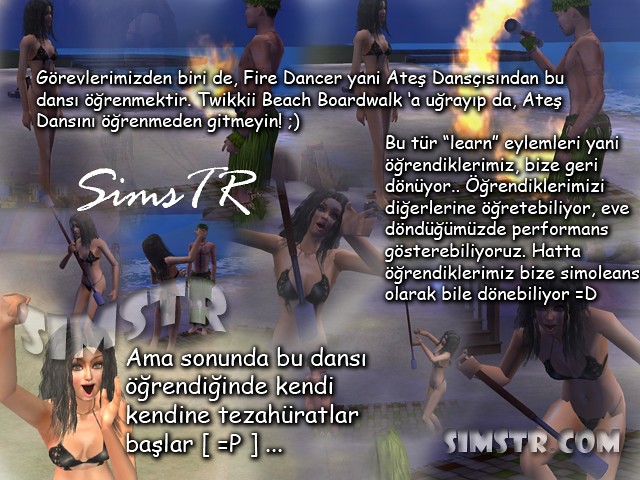 The Sims 2 Bon Voyage Fire Dance Ateş Dansı