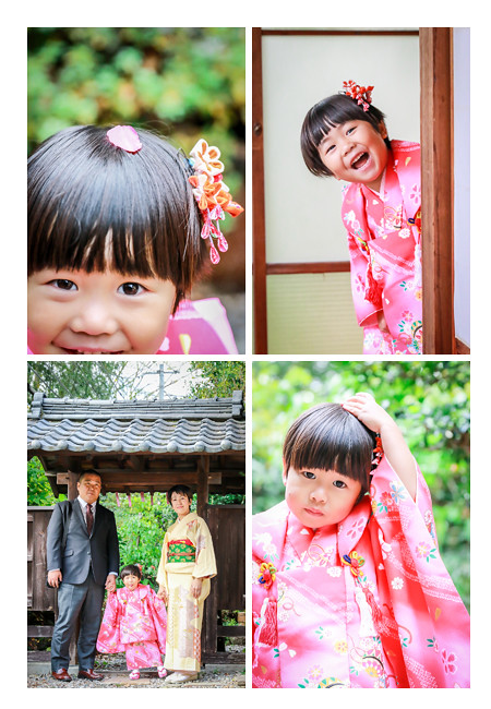 窯垣の小径（愛知県瀬戸市）でロケーションフォト　七五三写真の出張撮影　自然でオシャレな家族写真