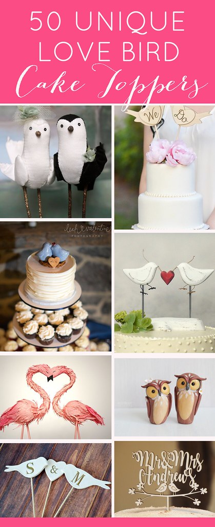love bird cake toppers