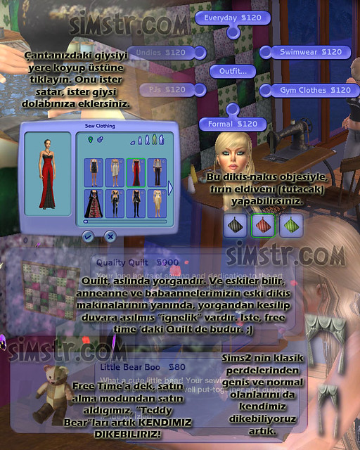 The Sims 2 FreeTime Hobbies Art and Crafts Sanat ve El Sanatları Hobisi Tailor Terzi