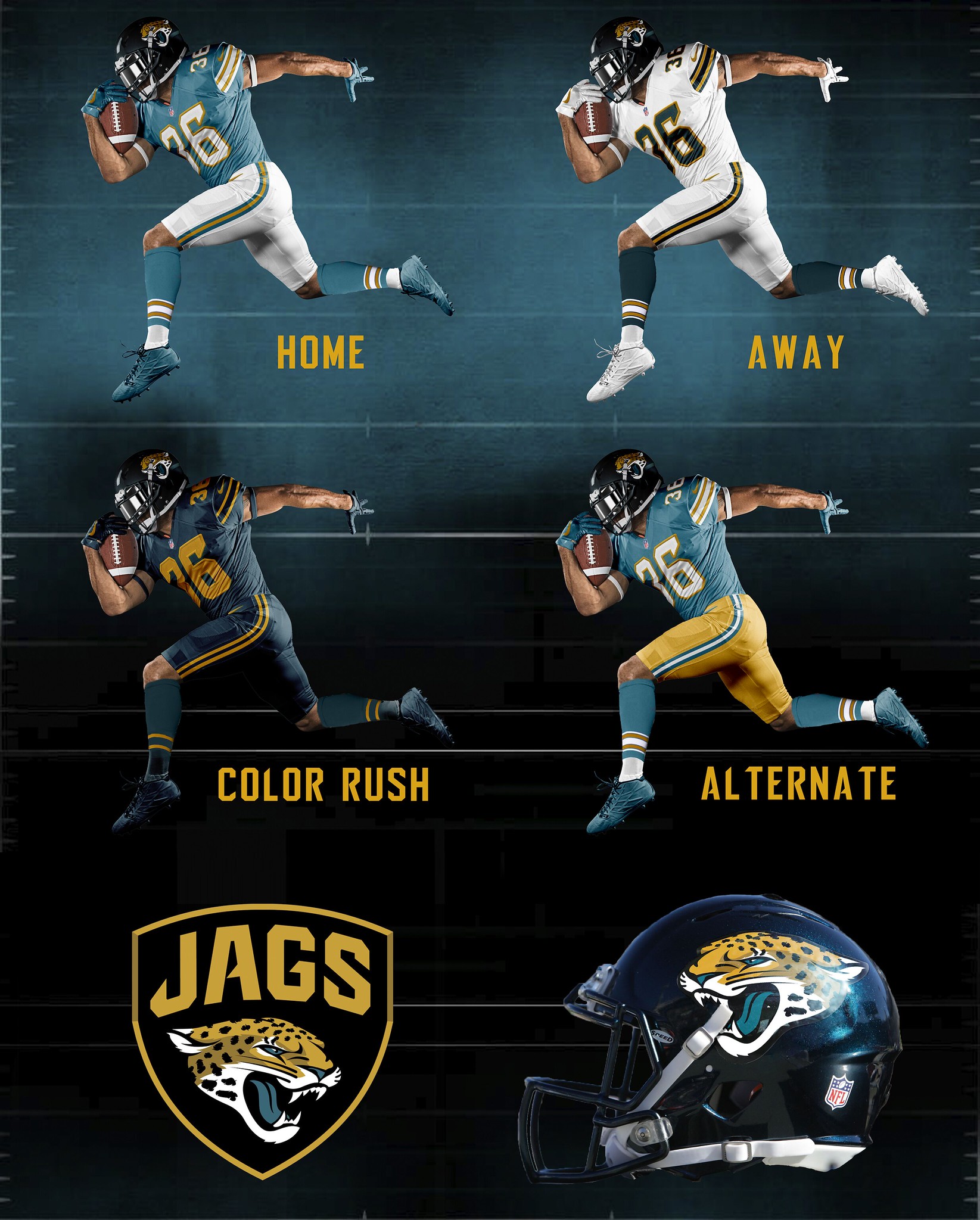 jacksonville jaguars uniforms today