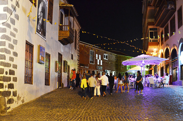 Nightlife traditional town, Puerto de la Cruz