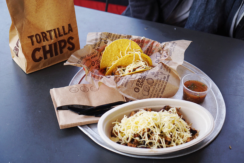 Gluten free burrito bowl, tacos and tortilla chips from Chipotle | Gluten free Islington guide | North London