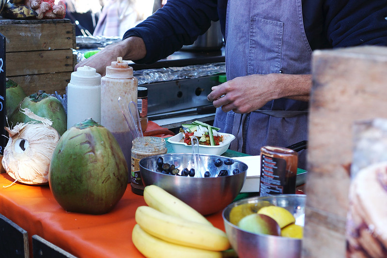 Ocu Coconut | gluten free and vegan pancake stall in Broadway Market | North London