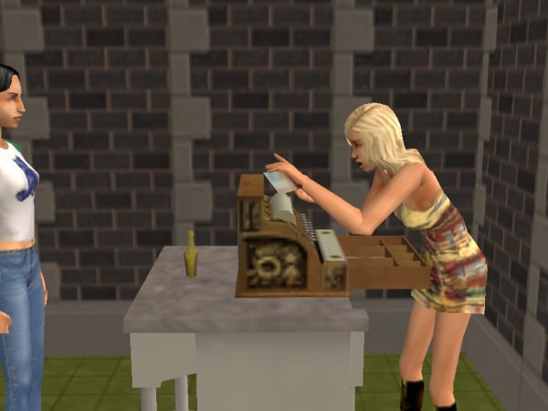 The Sims 2 Open For Business Cashier Kasiyer