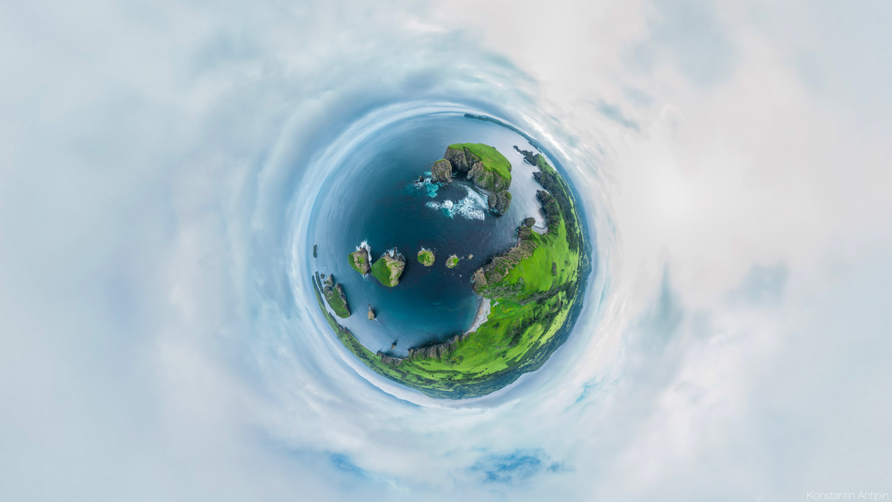 Сферические панорамы Шикотана Панорама, панораме, Бухта, можно, стороны, снята, мысом, бухта, острова, поселение, самое, Хромова, противоположной, видно, прячется, второе, Крабозаводское, просто, живописный, большое