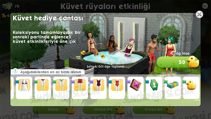The Sims Mobile Hot Tub Dreams Küvet Rüyaları Etkinliği