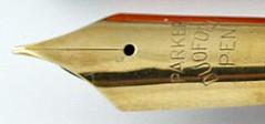 Pens - PENNA STILOGRAFICA PARKER DUOFOLD JR.1922 VINTAGE FOUNTAIN PEN RED  HARD RUBBER