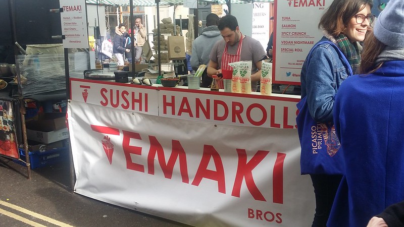 Temaki Bros market stall | gluten free Broadway Market guide | Hackney | East London