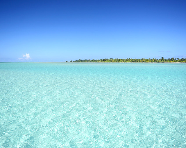 Aguas paradisíacas en Maldivas