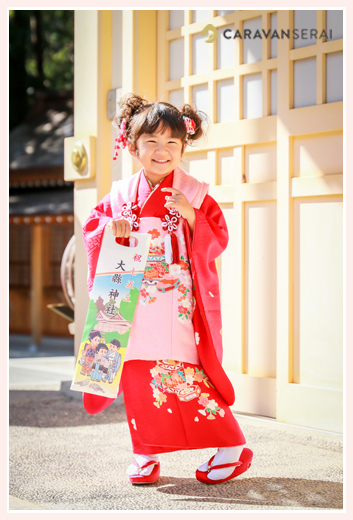 七五三　大縣神社（愛知県犬山市）　3歳の女の子