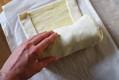 How to make a gluten free apple and walnut strudel: rolling the pastry
