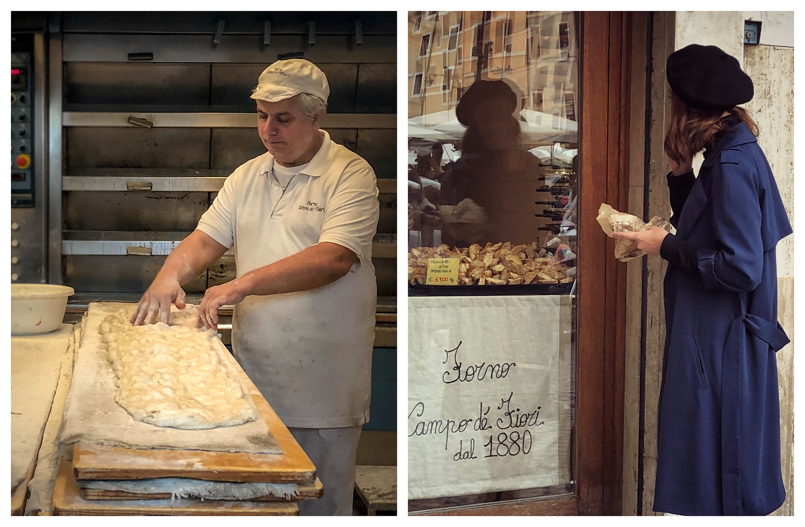 pizza slabs is a classic street food in Rome