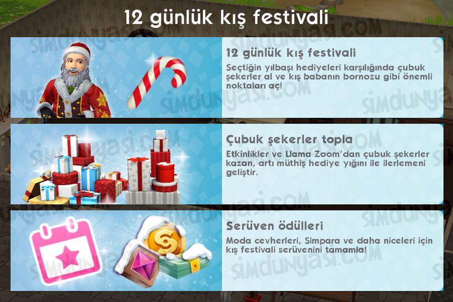 The Sims Mobile Winterfest Kış Festivali Etkinliği