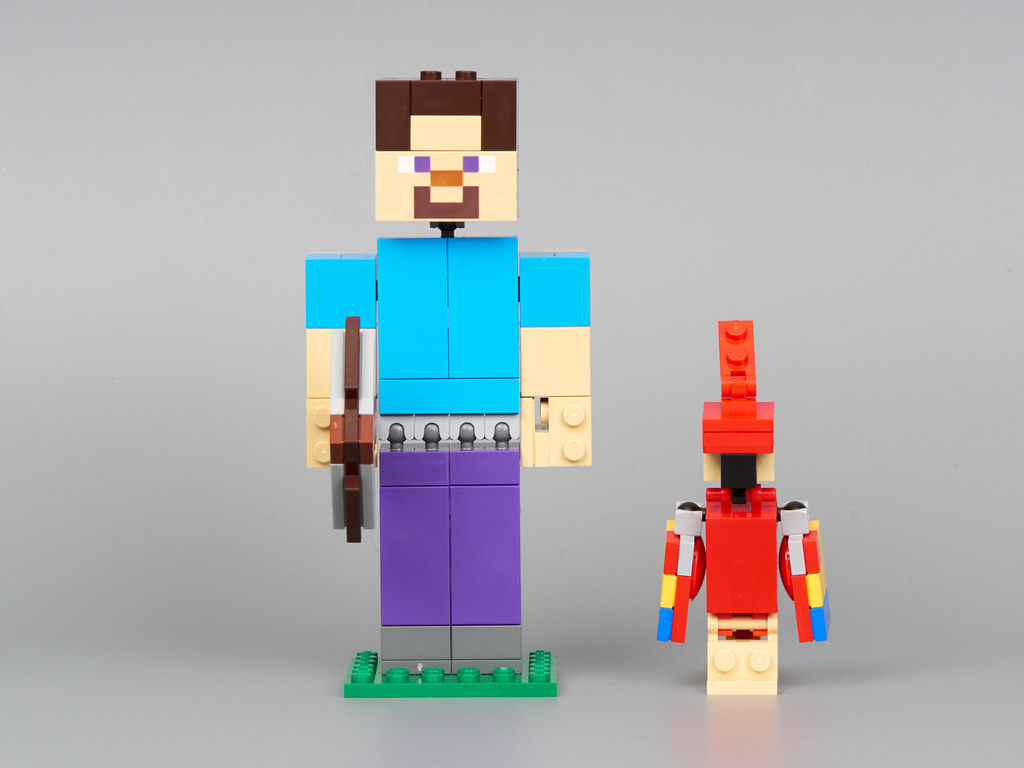 LEGO ® Minecraft ™ 21148 bigfig Steve Avec Perroquet Figurine n2/19 