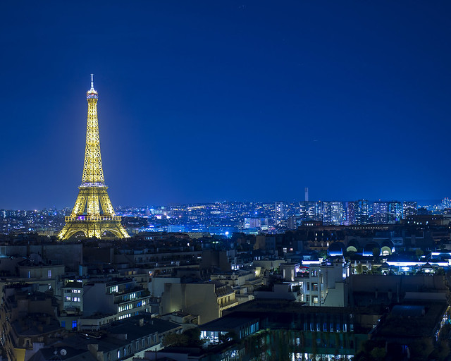 Vistas de París desde el Arco del Triunfo