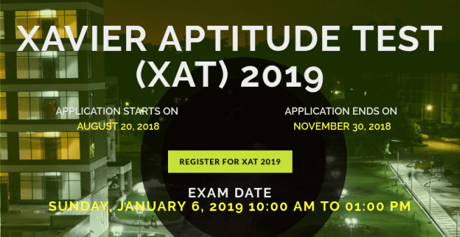 XAT 2019 Registration Closes On 30 November