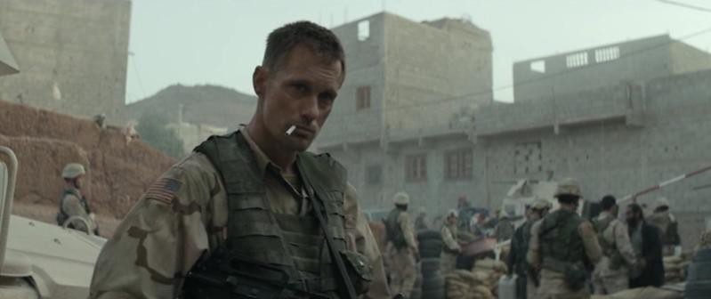Alexander Skarsgard as Vernon Slone war scene shot in Morocco