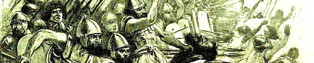 Сражение израильтян с филистимлянами.