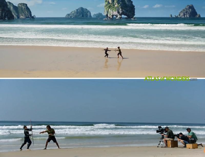 Beach fight in Australia with CGI