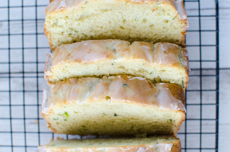 Meyer Lemon Zucchini Bread - moist and delicious quick bread with a sweet and tart glaze. The perfect way to use the seasonal fruit! 