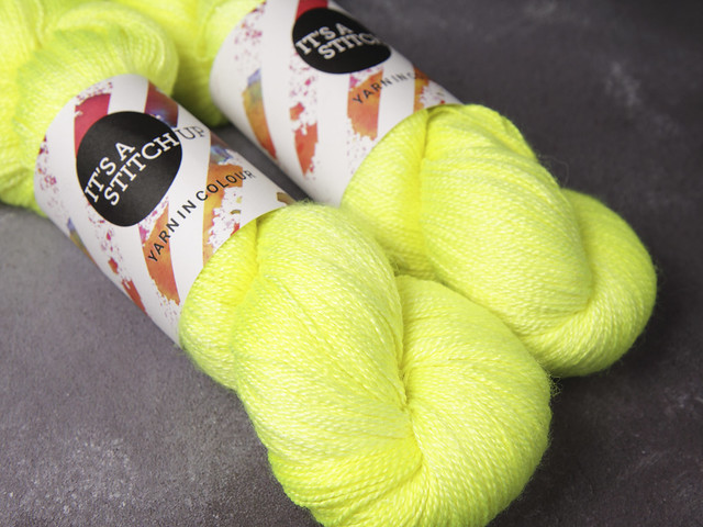 Brilliance Lace – British Bluefaced Leicester wool and silk hand-dyed yarn 100g – ‘Health and Safety Gone Mad’