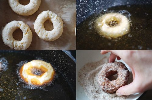 Gluten free churro donut rings | cooking process
