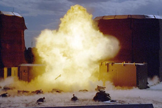 This open-air high-explosives detonation was conducted in 2003. 