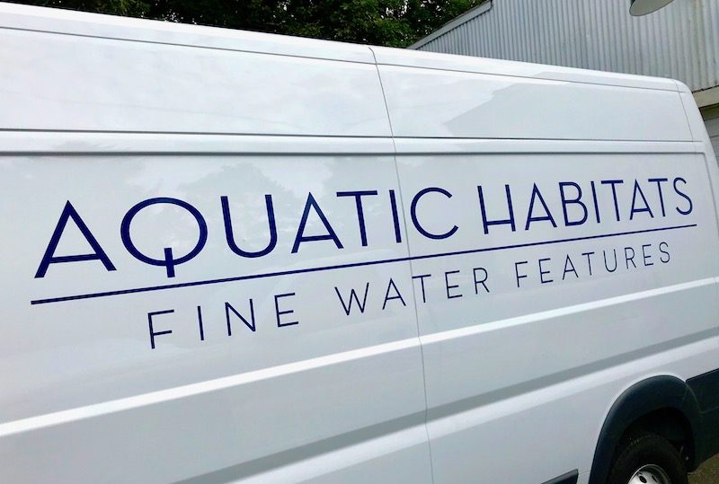 Aquatic Habitats Logo: Work Vans
