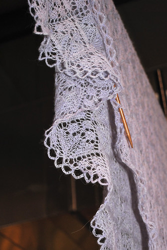Hand Knit Lace Shawl