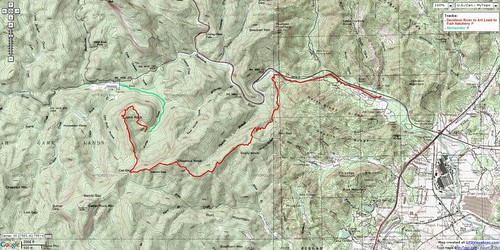 Hike to Johns Rock via Art Loeb Trail Map of a 9 mile