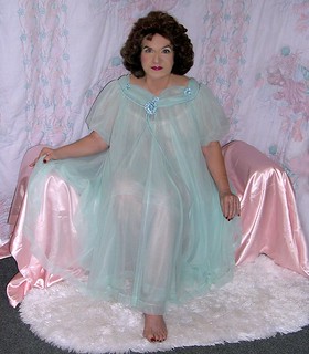 Me, sea green vintage sheer night gown | A favorite of many … | Flickr