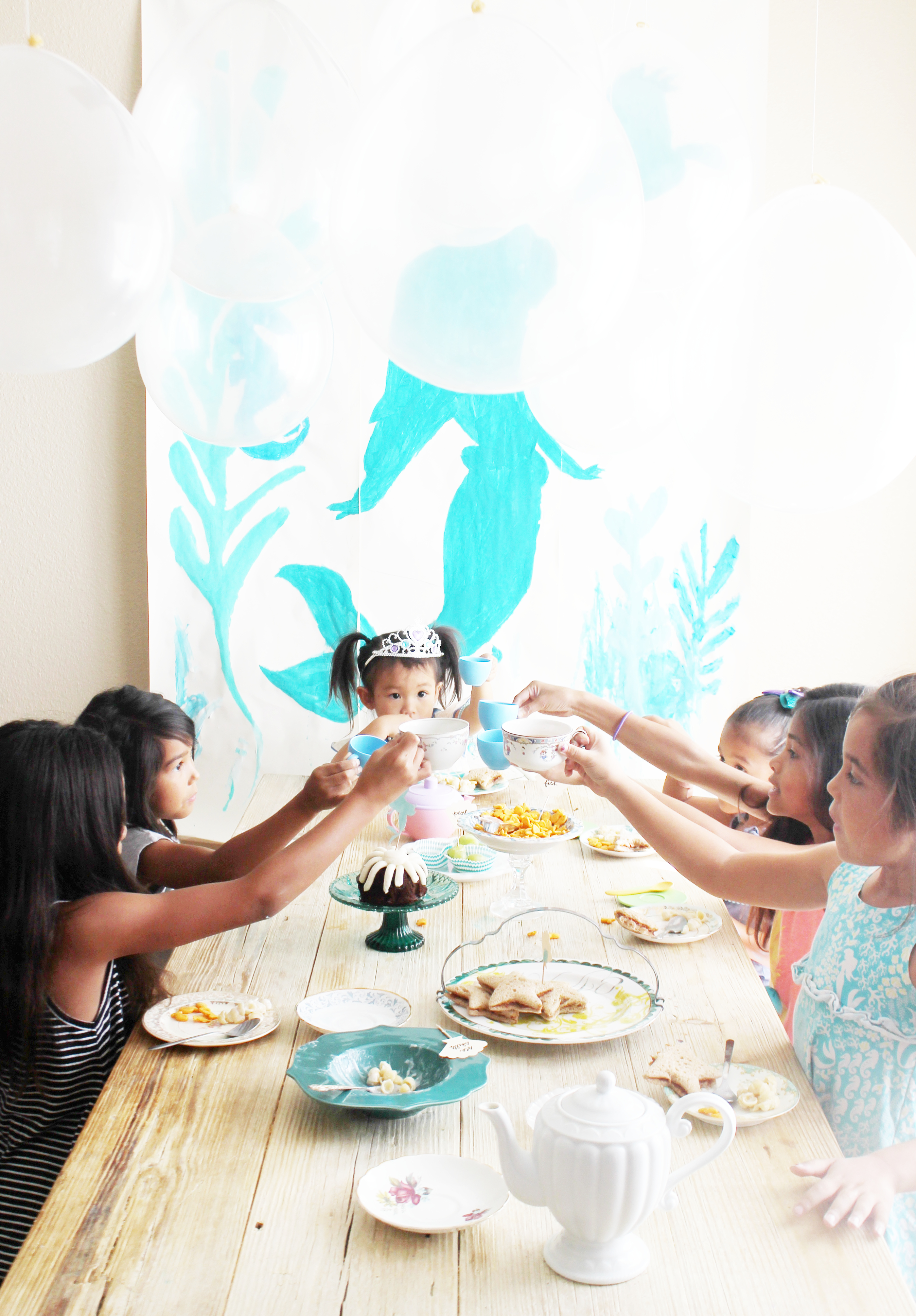 serene turns 3 - mermaid tea party