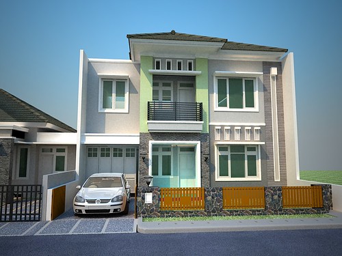  gambar rumah tinggal minimalis animasi Exterior Animasi 