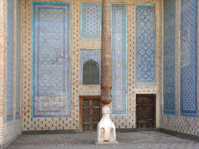 Un iwan dans le harem de Tash Khauli (Khiva, Ouzbékistan)