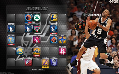 2011 Spurs Schedule - January - Michael Tipton - Flickr