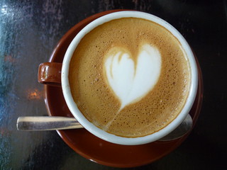 heart cappuccino