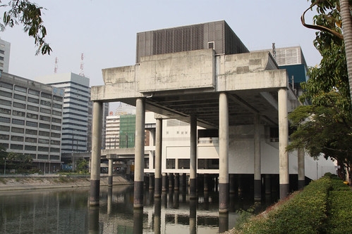 End of the line at Tuen Mun station: it is over the top of a nullah (canal)