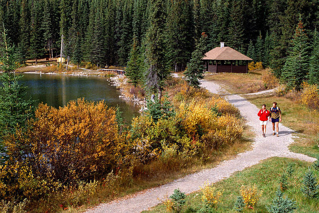 Fall camping at Fish Lake Provincial Recreation Area